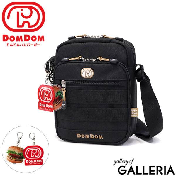 ドムドム ショルダーバッグ メンズ レディース 斜めがけバッグ ブランド DOMDOM ドムドムハンバーガー ハンバーガー バッグ グッズ ミニショルダー ショルダー 斜めがけ 小さめ 軽量 撥水 どむぞうくん 黒 男子 女子 DM043