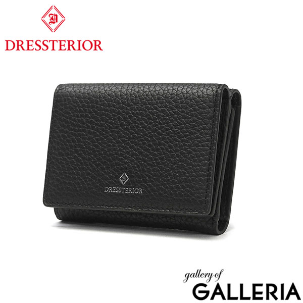 ドレステリア 三つ折り財布 メンズ レディース ブランド 本革 革 DRESSTERIOR 財布 30代 40代 小銭入れ コンパクト 三つ折り 牛革 ミニ財布 使いやすい お札を折らない 国産レザー Cavalier 861613