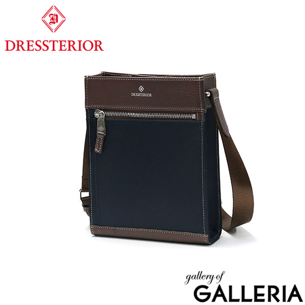 ドレステリア ショルダーバッグ メンズ レディース 斜めがけバッグ ブランド DRESSTERIOR 斜めがけ 大人 軽量 上品 小さめ かっこいい ナイロン 本革 縦型 スクエア きれいめ USE 862101