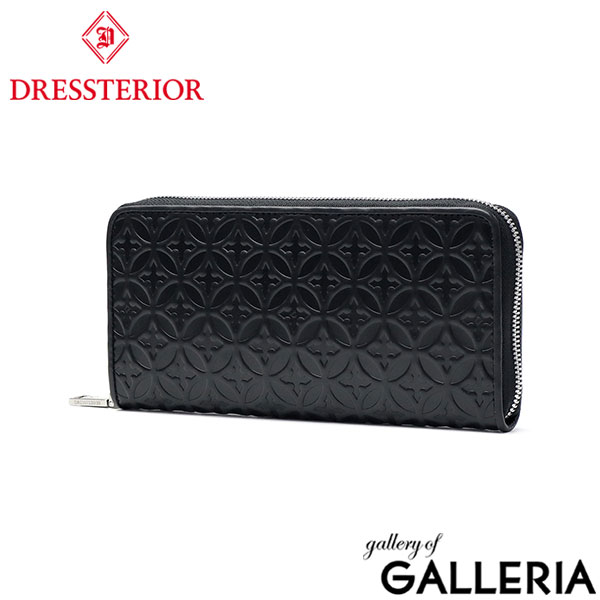 ドレステリア 長財布 メンズ レディース DRESSTERIOR 本革 レザー 牛革 ブランド ラウンドファスナー 大容量 かわいい ロングウォレット 財布 黒 ブラック 小銭入れ ラウンド長財布 Welsh 864603