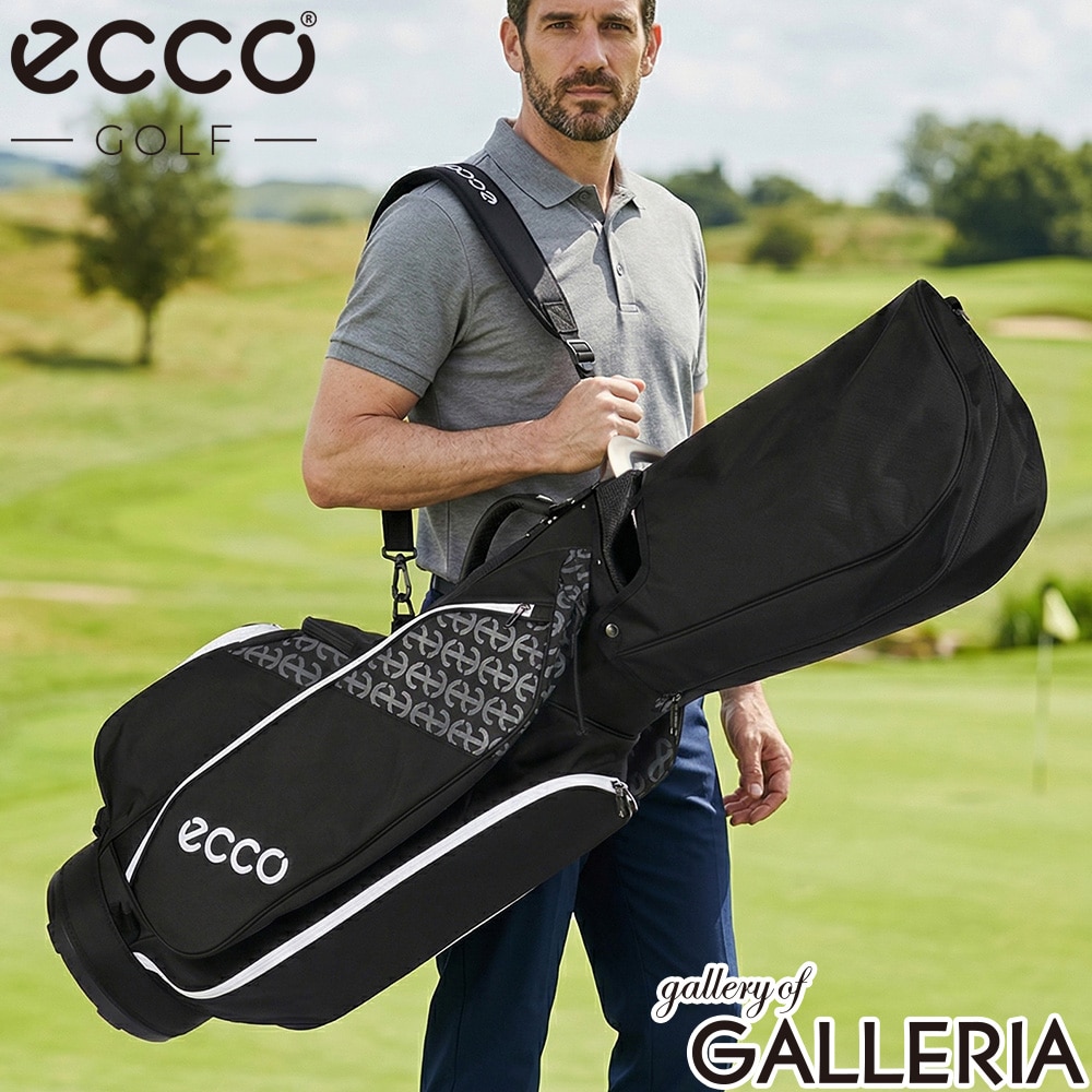 エコー ゴルフ ECCO GOLF キャディバッグ 斜め掛け 肩掛け ブランド ロゴ フード 47inch 9型 ゴルフバッグ ECC006