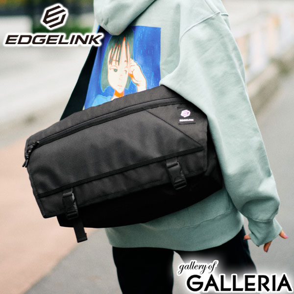 エッジリンク ショルダーバッグ メンズ レディース 斜めがけバッグ 大容量 A4 大きめ 大きい EDGELINK 斜めがけ ブランド 大人 軽量 軽い かわいい 可愛い おしゃれ ショルダー バッグ シンプル ブラック 黒 HYPHENORM 60154