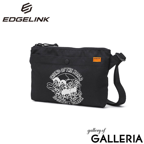 【セール】【メール便】 エッジリンク サコッシュ メンズ レディース ショルダーバッグ 小さめ EDGELINK ブランド カジュアル おしゃれ ショルダー バッグ コンパクト ミニ A5 斜めがけバッグ 黒 白 軽量 軽い WACPAK NJ Sacoche 60421