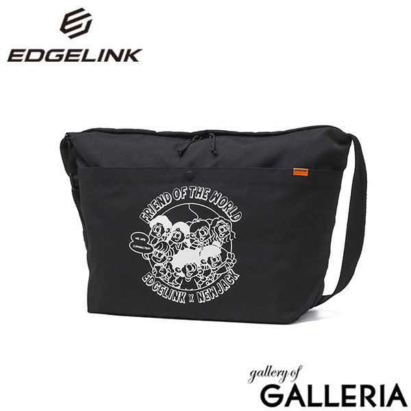 【セール】エッジリンク ショルダーバッグ メンズ レディース 大きめ 大容量 帆布 EDGELINK 斜めがけ ブランド かっこいい 軽量 軽い 斜めがけバッグ ファスナー カジュアル コラボ B4 A4 ワックパック WACPAK NJ Shoulder Bag 60423