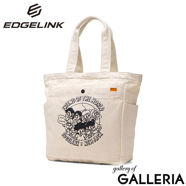 【セール】エッジリンク トートバッグ メンズ レディース 大きめ 大容量 ファスナー付き A4 EDGELINK キャンバス 帆布 カジュアル 縦型 縦 ブランド 軽量 軽い 通学 通勤 ファスナー 肩掛け ワックパック WACPAK NJ Tote Bag 60424