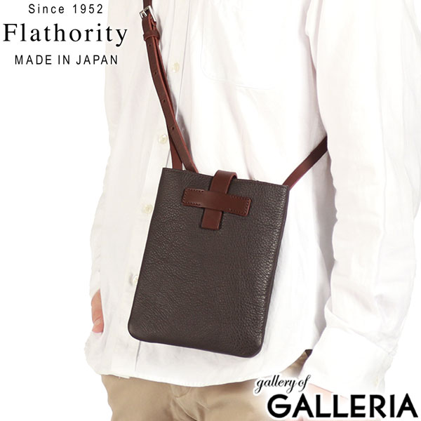 フラソリティ ショルダーバッグ メンズ レディース 斜めがけバッグ ブランド Flathority 小さめ 小さい ミニ 本革 革 レザー 牛革 縦型 縦 斜め掛け 大人 上品 かっこいい 薄型 軽量 日本製 Dual mini shoulder Bag FD-102