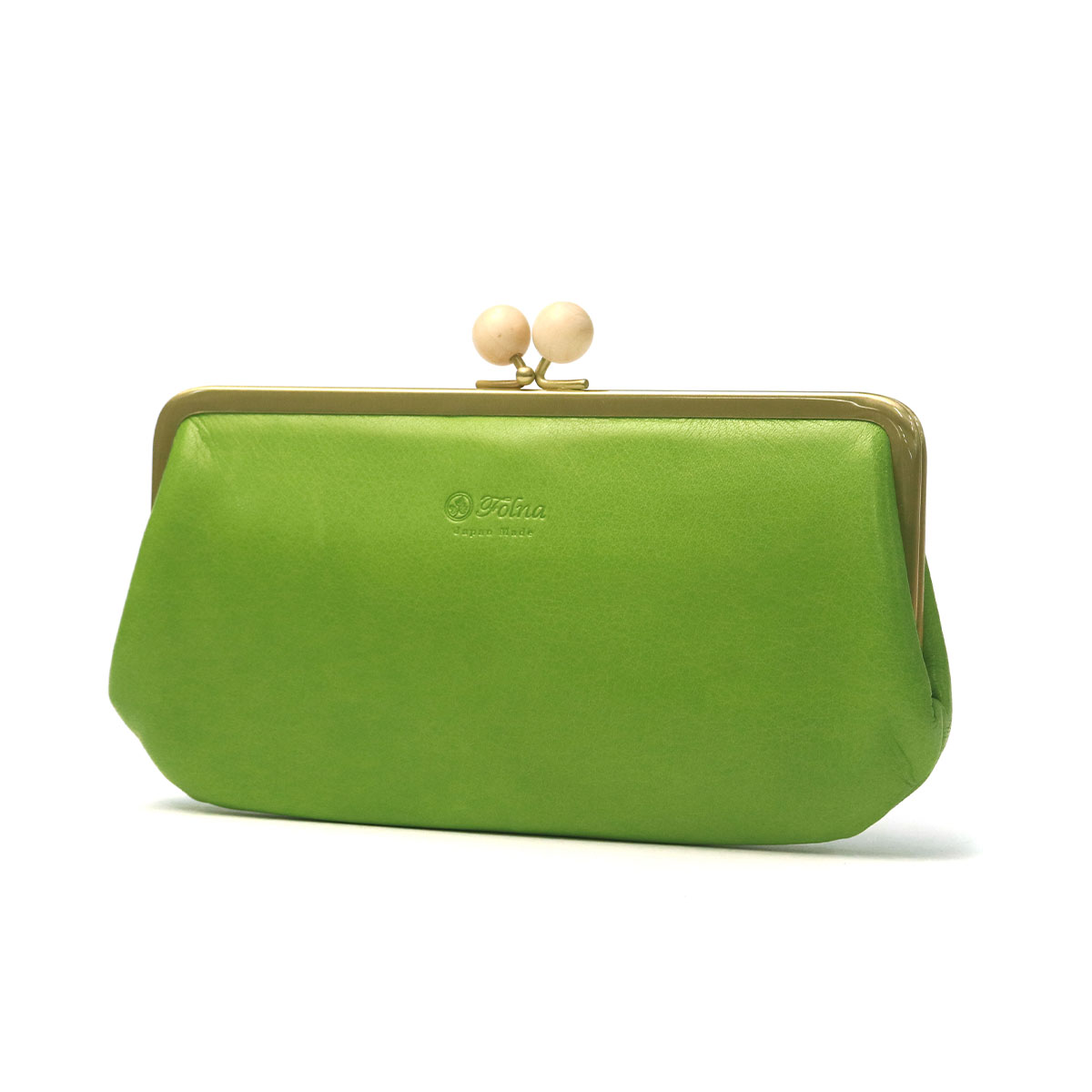 フォルナ 長財布 Folna ウッドボールがま口 革 本革 牛革 レザー 軽量 財布 がま口 小銭入れ 小銭入れ仕切りあり 使いやすい 日本製 レディース 2993760