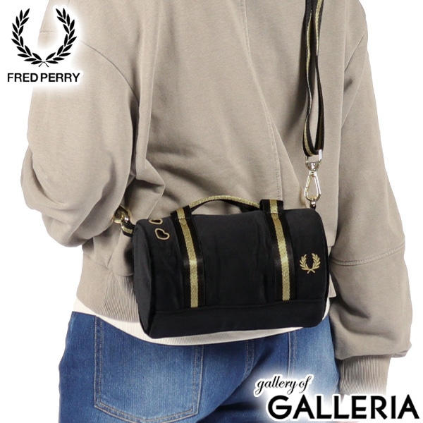 FRED PERRY フレッドペリー ショルダーバッグ ブランド ミニ Amy Winehouse MINI VELOUR BARREL BAG L1185
