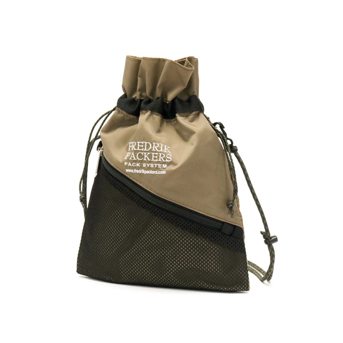 フレドリックパッカーズ ショルダーバッグ FREDRIK PACKERS PINION POUCH MESH 巾着 ミニショルダー 斜めがけ サコッシュ 小さめ 軽量 ナイロン 日本製 メンズ レディース