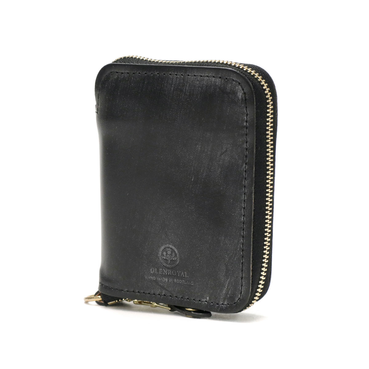 3カ月保証 グレンロイヤル 2つ折り財布 GLENROYAL ジップアラウンドスモールウォレット ZIP AROUND SMALL WALLET 財布 本革 小銭入れ付き ミニ 軽量 ラウンドファスナー メンズ レディース 03-5866