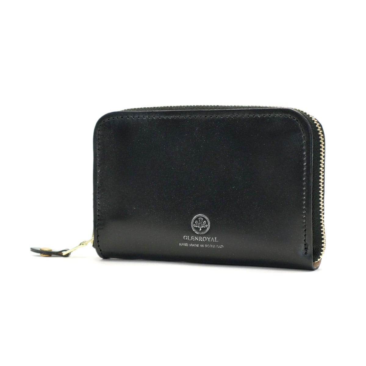 3カ月保証 グレンロイヤル 二つ折り財布 GLENROYAL ZIP AROUND CASE 二つ折り財布 ミニ財布 本革 コンパクト 軽い ラウンドファスナー メンズ レディース 03-5997