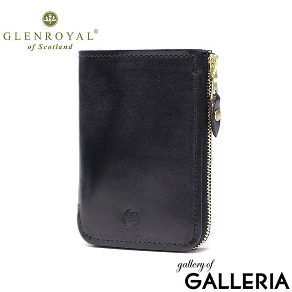 【正規品3カ月保証】 グレンロイヤル 二つ折り財布 メンズ レディース ブランド GLENROYAL 財布 小銭入れあり 小さい コンパクト 本革 革 レザー 二つ折り ファスナー L字ファスナー 03-5817