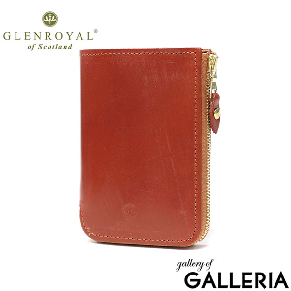【正規品3カ月保証】 グレンロイヤル 二つ折り財布 メンズ レディース ブランド GLENROYAL 財布 小銭入れあり 小さい コンパクト 本革 革 レザー 二つ折り ファスナー L字ファスナー 03-5817