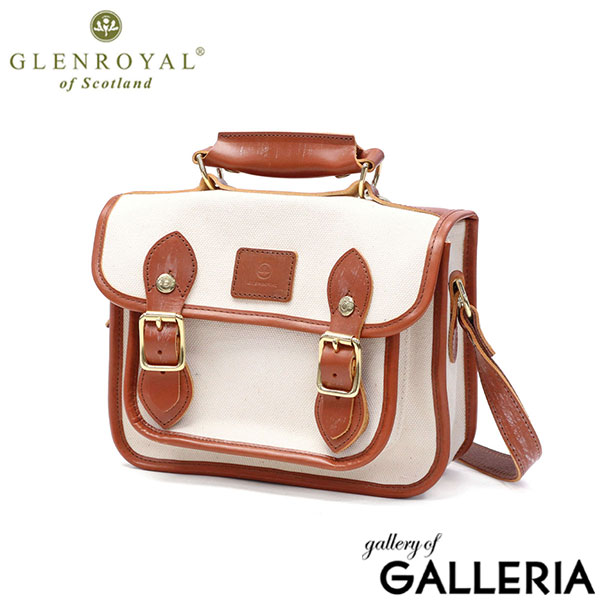 【正規品3カ月保証】 グレンロイヤル ショルダーバッグ レディース メンズ 斜めがけバッグ 小さめ GLENROYAL ブランド 大人 おしゃれ 上品 ミニ バッグ キャンバス生地 本革 A5 CANVAS SATCHEL 9INCH J2-0036