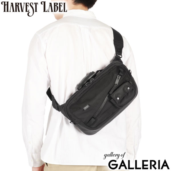 ハーヴェストレーベル ボディバッグ メンズ レディース 大容量 本革 HARVEST LABEL バッグ ブランド スリングバッグ 日本製 A5 斜めがけバッグ ショルダー ボディーバッグ 横 黒 おしゃれ ナイロン ReLoad Sling bag HGL-0183