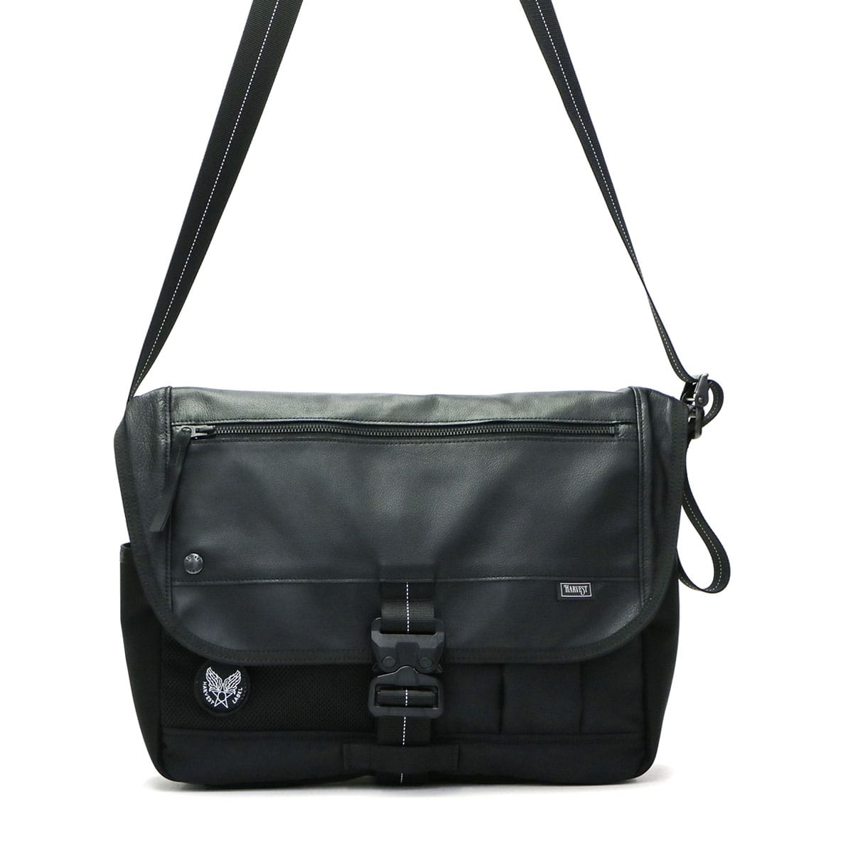 ハーヴェストレーベル メッセンジャーバッグ HARVEST LABEL CUSTOM カスタム MESSENGER BAG(M)斜めがけ ショルダー ミリタリー メンズ ハーヴェストレーベル 日本製 HC-0105