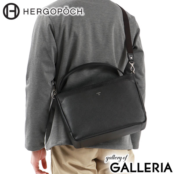 正規取扱店 エルゴポック ショルダーバッグ メンズ レディース 斜めがけ HERGOPOCH ブランド 大きめ 牛革 本革 日本製 2WAY 大人 40代 50代 A4 ベーシックショルダーバッグA4 ER-SLM2