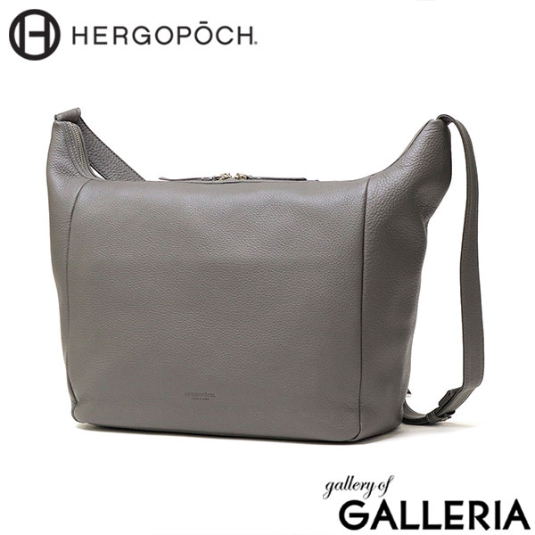 【正規取扱店】 エルゴポック ショルダーバッグ メンズ レディース 斜めがけバッグ A4 HERGOPOCH 斜めがけ 革 本革 ブランド 旅行 黒 大人 ソフトシュリンクレザー アジャスタブルショルダーバッグtype2 TC-SL