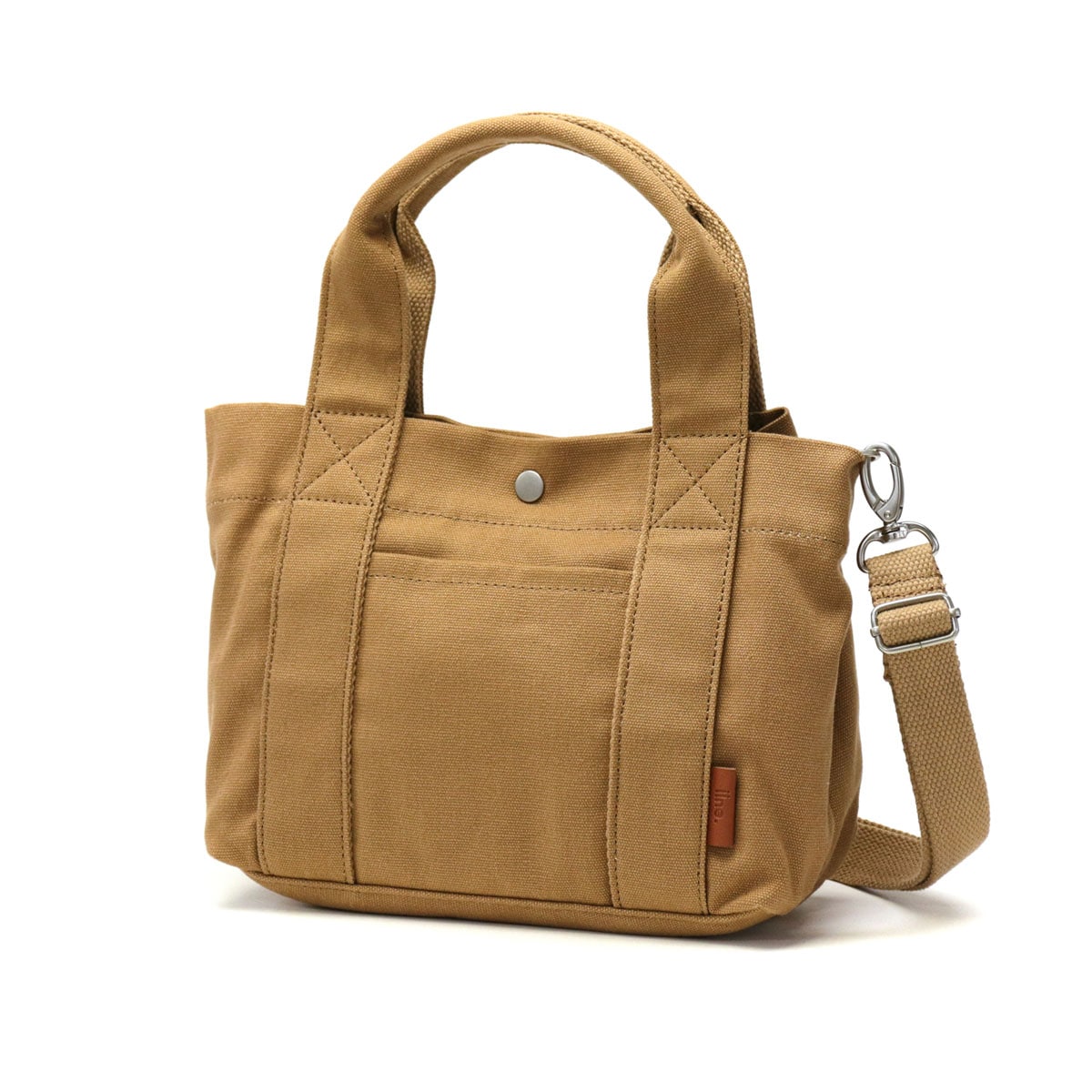 【メール便】 トートバッグ レディース 小さめ ミニトート キャンバス 肩掛け 無地 2WAY ショルダーバッグ 斜め掛け ランチバッグ 仕切り 軽量 シンプル イイネ iine. IO1001-01