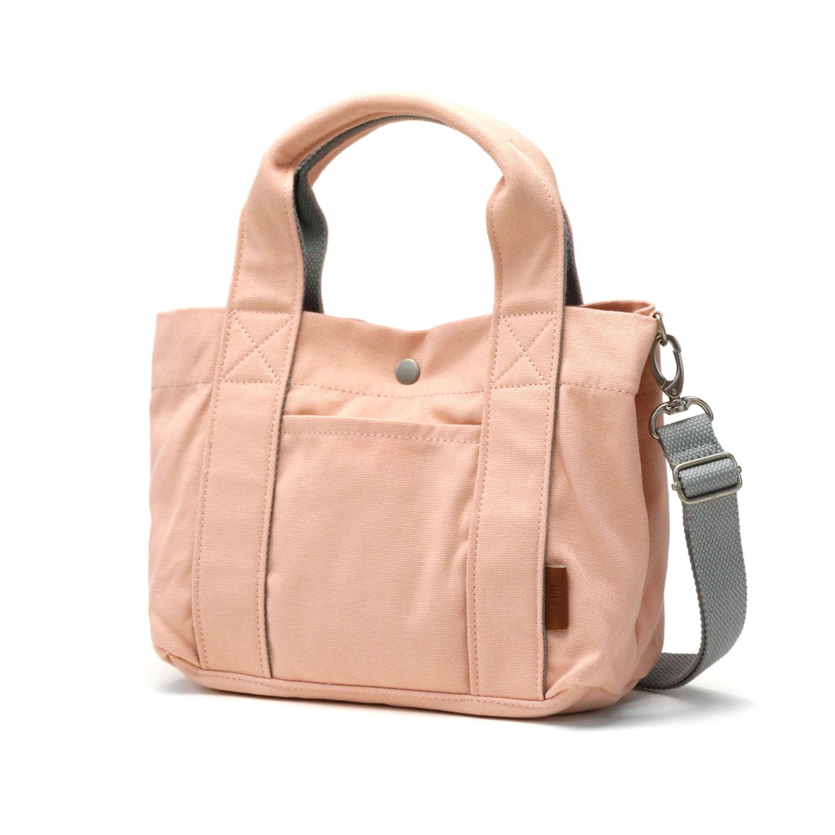 【メール便】 トートバッグ レディース 小さめ ミニトート キャンバス 肩掛け 無地 2WAY ショルダーバッグ 斜め掛け ランチバッグ 仕切り 軽量 シンプル イイネ iine. IO1001-01