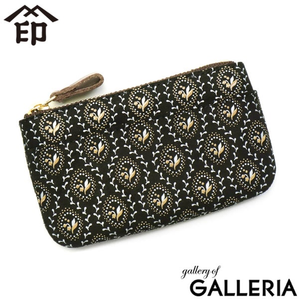 印傳屋 小銭入れ インデンヤ INDEN-YA しらべ コインケース 鹿革 本革 革 コンパクト 小さい ミニ ファスナー カード 鈴蘭 和小物 和柄 日本製 印伝 メンズ レディース 7001