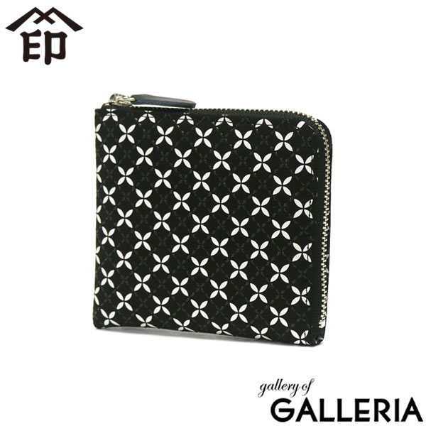 印傳屋 小銭入れ 印伝 印伝屋 インデンヤ INDEN-YA そよか F小銭入11 コインケース 財布 ウォレット ミニ財布 L字 ファスナー 本革 鹿革 革 レザー 漆 コンパクト 小さい 軽量 甲州印伝 七宝繋ぎ 和柄 日本製 レディース 8814