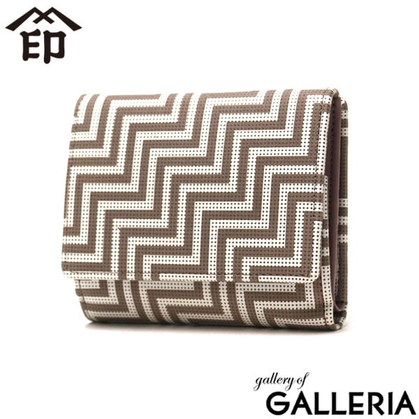 印傳屋 二つ折り財布 ブランド box型小銭入れ 主婦 レディース 財布 印伝屋 インデンヤ 使いやすい 小銭入れあり 本革 レザー サイフ INDEN-YA 印伝 上原勇七 甲州印伝 日本製 CHEVRON シェブロン 札入E 7603