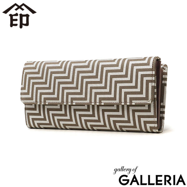 印傳屋 長財布 レディース 財布 印伝屋 インデンヤ ブランド 大容量 薄い 本革 かぶせ レザー 軽量 薄型 スリム 小銭入れ 2室 仕切り INDEN-YA 印伝 上原勇七 甲州印伝 日本製 CHEVRON シェブロン 束入FT 7606