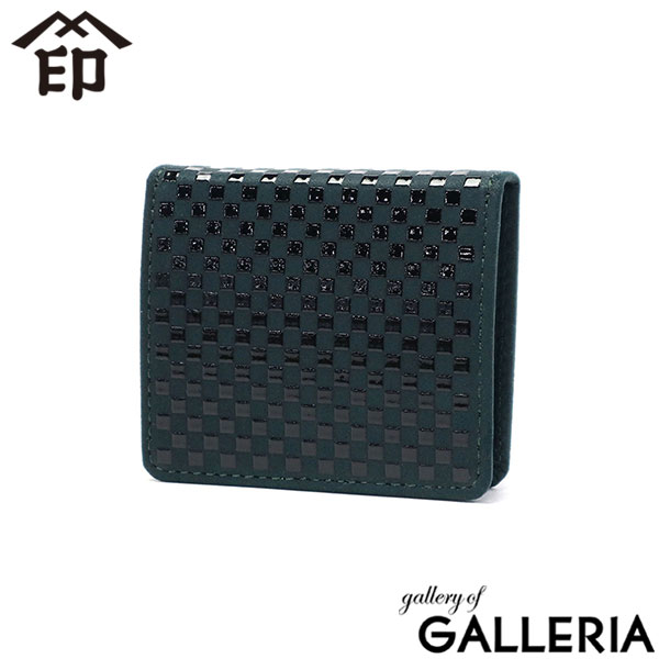 印傳屋 コインケース レディース メンズ INDEN-YA 小銭入れ 革 ブランド 本革 印伝 ミニ財布 おしゃれ ボックス ボックス型 漆 黒 緑 財布 小銭 コンパクト 日本製 上原勇七 甲州印伝 INISHIE 小銭入F 9901