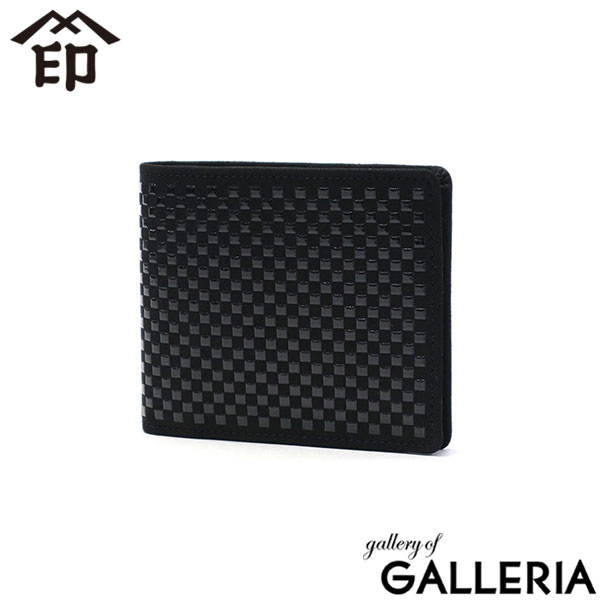 印傳屋 二つ折り財布 レディース メンズ ブランド INDEN-YA 財布 本革 革 鹿革 ミニ財布 軽量 軽い コンパクト 薄い 小さめ 小銭入れなし 漆 市松模様 印伝屋 上原勇七 甲州印伝 日本製 INISHIE 札入I 9902