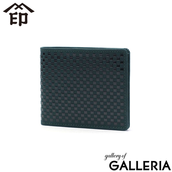 印傳屋 二つ折り財布 レディース メンズ ブランド INDEN-YA 財布 本革 革 鹿革 ミニ財布 軽量 軽い コンパクト 薄い 小さめ 小銭入れなし 漆 市松模様 印伝屋 上原勇七 甲州印伝 日本製 INISHIE 札入I 9902