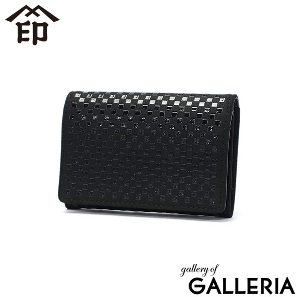 印傳屋 名刺入れ レディース メンズ ブランド カード 大容量 INDEN-YA レザー 革 本革 鹿革 カードケース かぶせ 日本製 大人 ビジネス おしゃれ 和風 和柄 漆 印伝 上原勇七 甲州印伝 INISHIE 名刺入C 9906