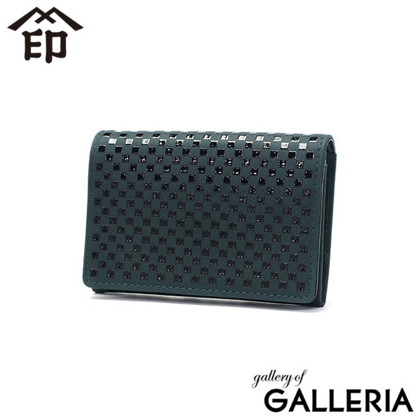 印傳屋 名刺入れ レディース メンズ ブランド カード 大容量 INDEN-YA レザー 革 本革 鹿革 カードケース かぶせ 日本製 大人 ビジネス おしゃれ 和風 和柄 漆 印伝 上原勇七 甲州印伝 INISHIE 名刺入C 9906