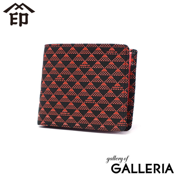 印傳屋 二つ折り財布 レディース メンズ ブランド INDEN-YA 財布 本革 革 鹿革 二つ折り コンパクト 小さめ 軽い 軽量 小銭入れ おしゃれ 革財布 漆 富士山 印伝屋 上原勇七 甲州印伝 日本製 たかね 札入J 2803