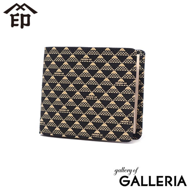 印傳屋 二つ折り財布 レディース メンズ ブランド INDEN-YA 財布 本革 革 鹿革 二つ折り コンパクト 小さめ 軽い 軽量 小銭入れ おしゃれ 革財布 漆 富士山 印伝屋 上原勇七 甲州印伝 日本製 たかね 札入J 2803