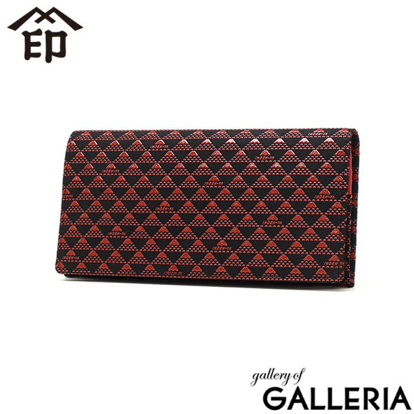 印傳屋 長財布 レディース メンズ 薄い INDEN-YA 財布 ブランド 本革 革 鹿革 軽い 軽量 スリム 小銭入れ 小銭入れあり カード おしゃれ 革財布 漆 富士山 印伝屋 上原勇七 甲州印伝 日本製 たかね 束入M 2808