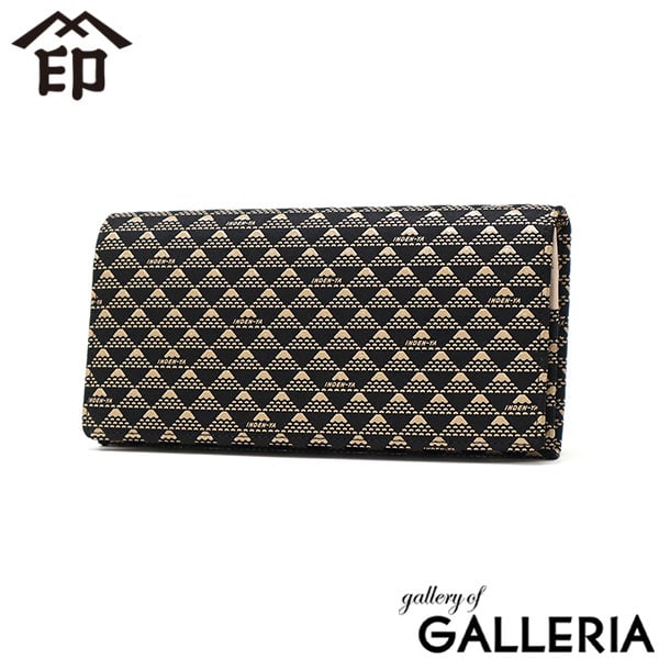 印傳屋 長財布 レディース メンズ 薄い INDEN-YA 財布 ブランド 本革 革 鹿革 軽い 軽量 スリム 小銭入れ 小銭入れあり カード おしゃれ 革財布 漆 富士山 印伝屋 上原勇七 甲州印伝 日本製 たかね 束入M 2808