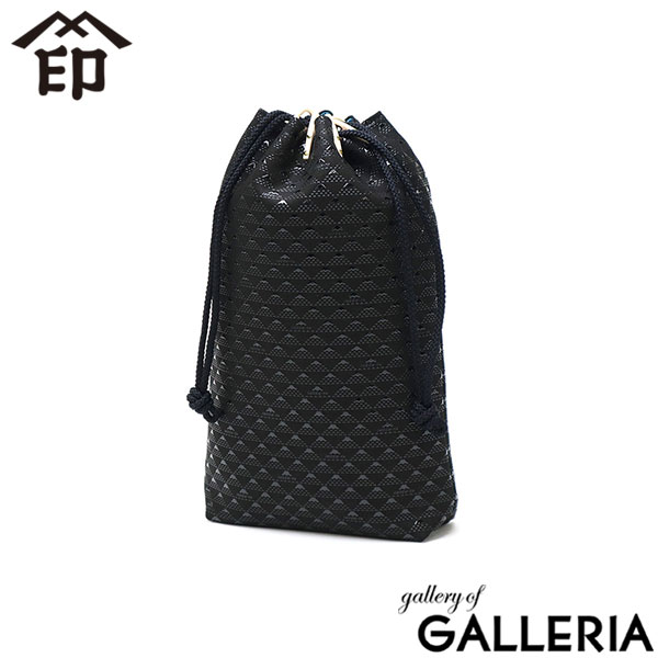 印傳屋 巾着 巾着バッグ 巾着袋 INDEN-YA ポーチ 小物入れ 袋 ブランド 本革 革 鹿革 軽い 軽量 おしゃれ 漆 富士山 合切袋 レディース メンズ 印伝屋 上原勇七 甲州印伝 日本製 たかね 合切袋(大)マチ付 2811