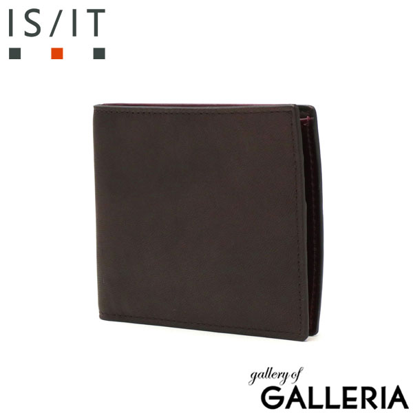 イズイット 二つ折り財布 メンズ レディース IS/IT 財布 ブランド 革 本革 羊革 ラム レザー 二つ折り 小さい 薄い コンパクト 軽量 軽い 柔らかい 使いやすい シンプル 小銭入れあり 934613