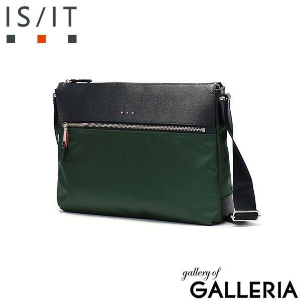 IS/IT ショルダーバッグ メンズ 斜めがけバッグ ブランド イズイット バッグ 薄型 薄い 斜めがけ 革 レザー 本革 ナイロン A4 日本製 横 横型 シンプル ビジネス 通勤 大人 アンプル AMPOULE 959103