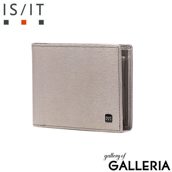 IS/IT 二つ折り財布 メンズ レディース ブランド 小銭入れあり 使いやすい 本革 イズイット 財布 カードがたくさん入る 革 おしゃれ ブラック 男性 女性 二つ折り 二つ折 サイフ シンプル ポリマー 989605
