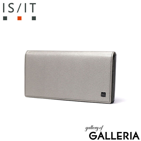 IS/IT 長財布 メンズ レディース かぶせ 財布 イズイット ブランド 大容量 カード 革 本革 牛革 レザー ネイビー ブラック シルバー 黒 フラップ 小銭入れ 男性 女性 ポリマー POLYMER かぶせ長財布 989606