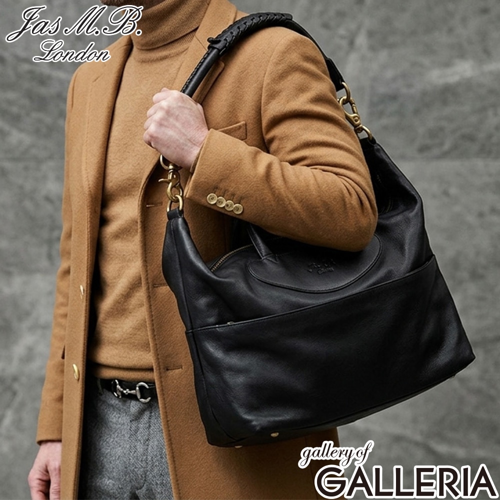 JAS M.B. ジャスエムビー トートバッグ レザー 本革 斜め掛け Oiled nubuck leather Wing Traveler (L) NL-004