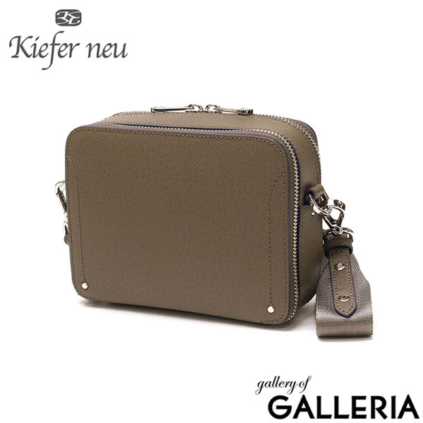 キーファーノイ ショルダーバッグ メンズ レディース ブランド Kiefer neu 斜めがけ 小さめ 大人 軽量 かっこいい 本革 革 レザー ショルダー バッグ 横長 スクエア ミニショルダー Sottile 横型BOXミニショルダー KFN8007S