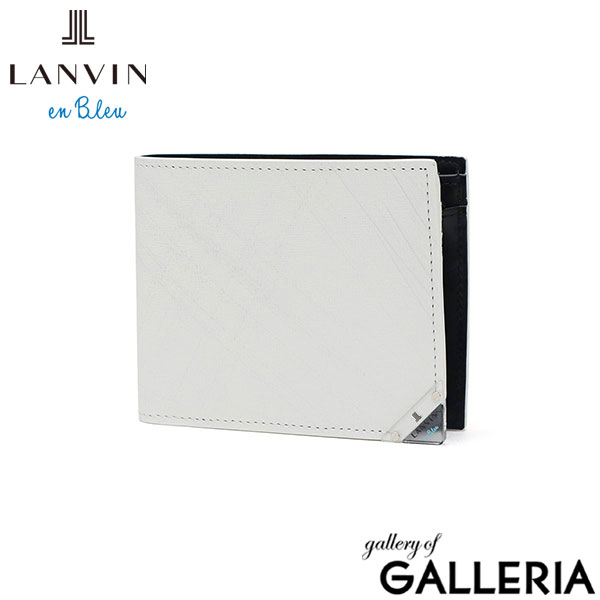 ランバン オン ブルー 二つ折り財布 メンズ ブランド LANVIN en Bleu 財布 本革 使いやすい コンパクト 二つ折 大人 革 折り財布 レザー スリム 薄い 薄型 小銭入れあり 軽量 軽い プレゼント アクア 513622