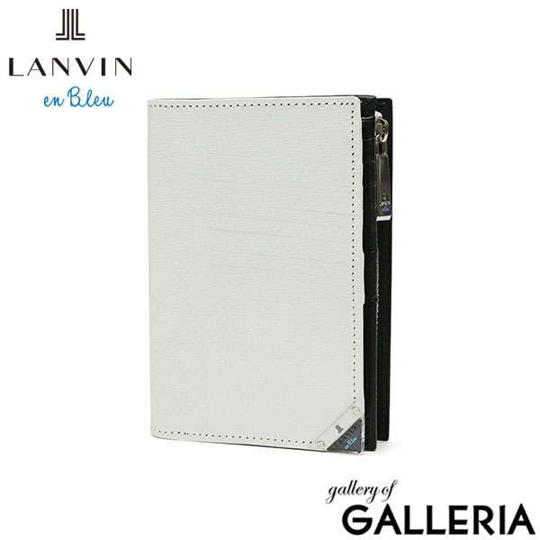 ランバン オン ブルー 二つ折り財布 メンズ ブランド ファスナー LANVIN en Bleu 財布 本革 使いやすい 二つ折 大人 革 レザー 折り財布 小銭入れあり 軽量 軽い カード縦入れ カード入れ 多い アクア 513623