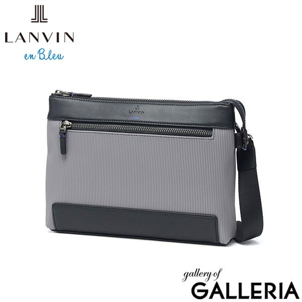 ランバン オン ブルー クラッチバッグ メンズ ブランド LANVIN en Bleu 2WAY ショルダーバッグ 斜めがけ セカンドバッグ クラッチ 手持ち ビジカジ PVC ストライプ A5 バンプ クラッチショルダー 517121