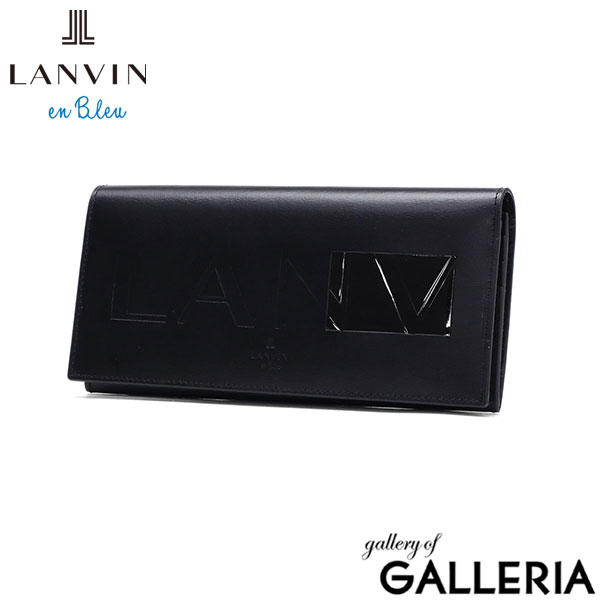ランバン オン ブルー 長財布 メンズ 薄い 本革 LANVIN en Bleu 財布 革 牛革 ブランド 軽量 軽い かぶせ フラップ 小銭入れ 小銭入れ付き 薄型 スリム 革財布 おしゃれ シンプル ロゴ ディアブロ 519605