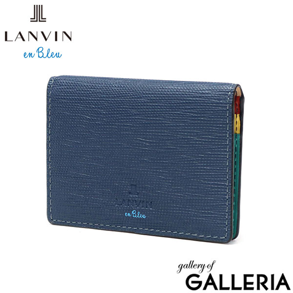 ランバン オン ブルー パスケース メンズ LANVIN en Bleu 本革 二つ折り ブランド レザー 牛革 革 定期入れ IDカードケース IDケース おしゃれ 軽量 スリム 薄い カジュアル ビジネス スタンパ 522607