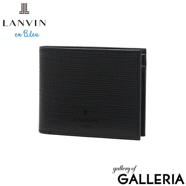 ランバン オン ブルー 二つ折り財布 メンズ 財布 小銭入れあり LANVIN en Bleu ブランド 大人 上品 コンパクト 軽量 二つ折り 二つ折 革財布 小さめ 高級感 レザー 本革 革 おしゃれ プレゼント ゼブダ 529614